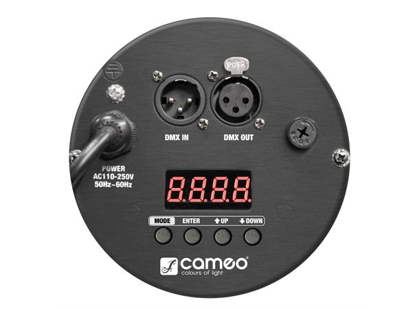 Cameo LED Studio PAR64 CAN RGBA Q 18x8 Watt Sort Mic 